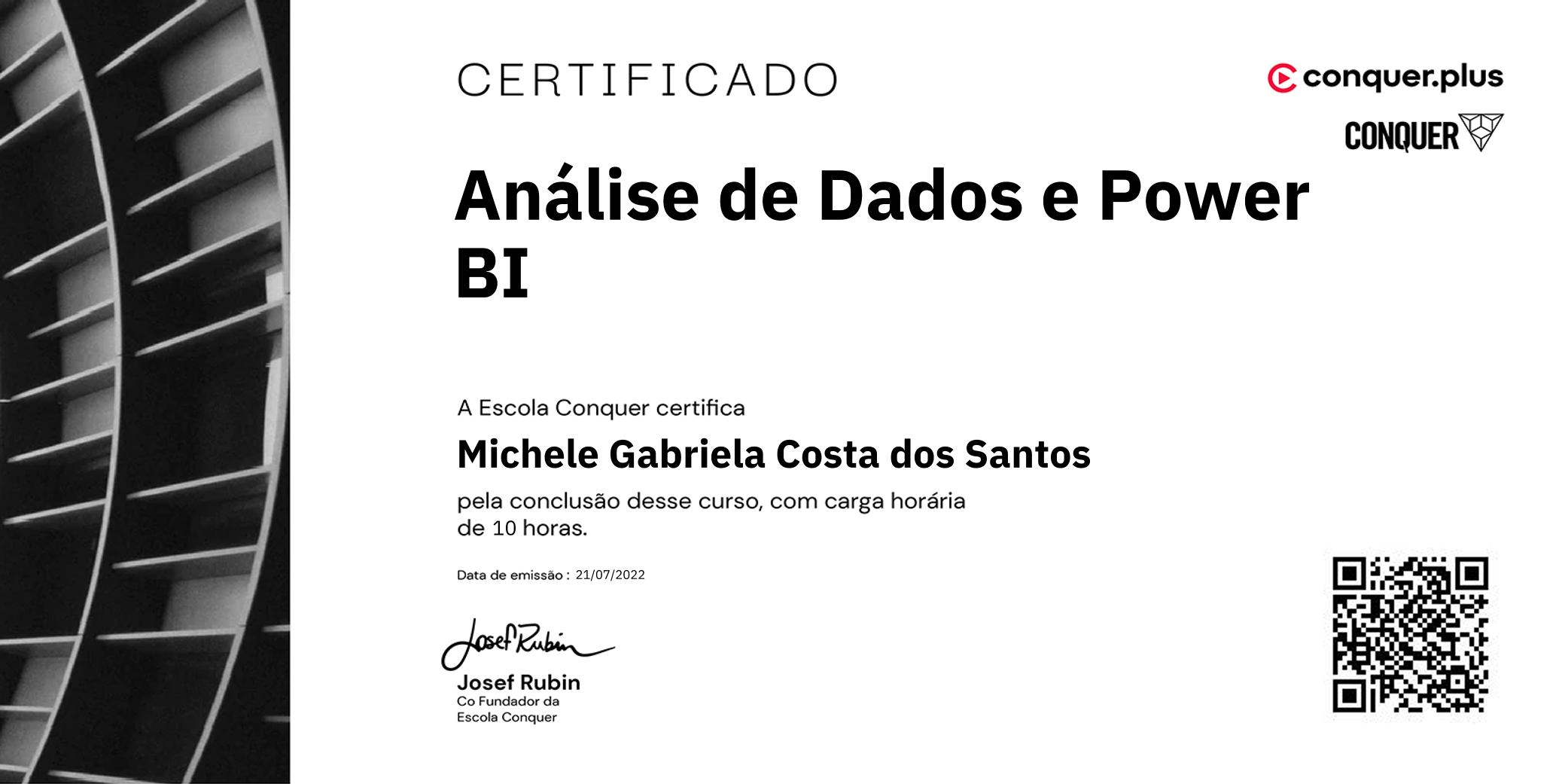 Certificado de Análise de Dados e Power BI